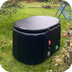 Черный уличный биотуалет